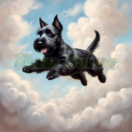 PANEL DRUKOWANY TERRIER SZKOCKI W CHMURACH NR 2