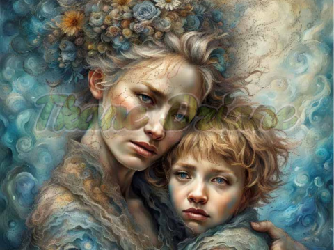 PANEL DRUKOWANY MAMA Z DZIECKIEM NR 7