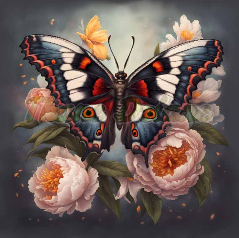 PANEL DRUKOWANY MOTYL W KWIATACH NR 11 PANEL DRUKOWANY MOTYL W KWIATACH NR 11