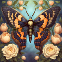 PANEL DRUKOWANY MOTYL W KWIATACH NR 6 PANEL DRUKOWANY MOTYL W KWIATACH NR 6