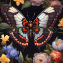 PANEL DRUKOWANY MOTYL W KWIATACH NR 10 PANEL DRUKOWANY MOTYL W KWIATACH NR 10