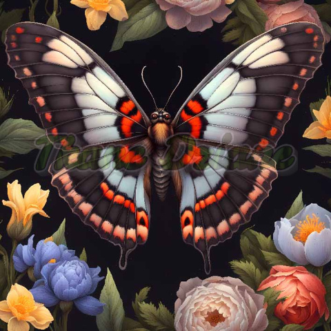 PANEL DRUKOWANY MOTYL W KWIATACH NR 10 PANEL DRUKOWANY MOTYL W KWIATACH NR 10