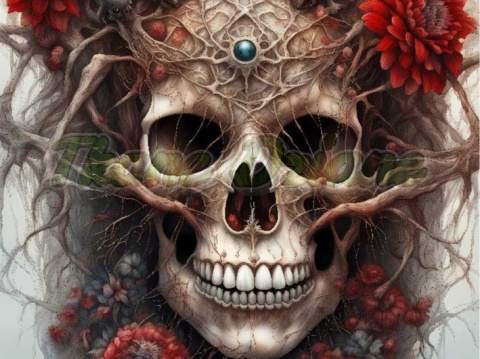 PANEL DRUKOWANY KOBIETY CZASZKI NR 6