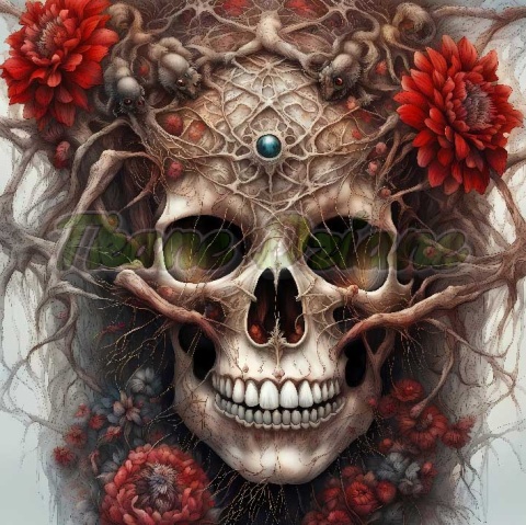 PANEL DRUKOWANY KOBIETY CZASZKI NR 6