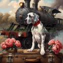 PANEL DRUKOWANY PSY W PODRÓŻY-DOG NR 11