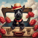 PANEL DRUKOWANY PSY W PODRÓŻY- TERRIER SZKOCKI NR 5 PANEL DRUKOWANY PSY W PODRÓŻY- TERRIER SZKOCKI NR 5