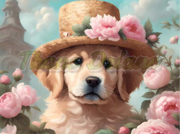 PANEL DRUKOWANY PSY W PODRÓŻY-GOLDEN RETRIEVER NR 19