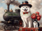 PANEL DRUKOWANY PSY W PODRÓŻY-SAMOYED NR 7