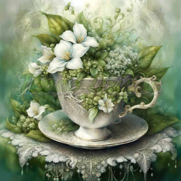 PANEL DRUKOWANY FILIŻANKI Z KWIATAMI NR 7