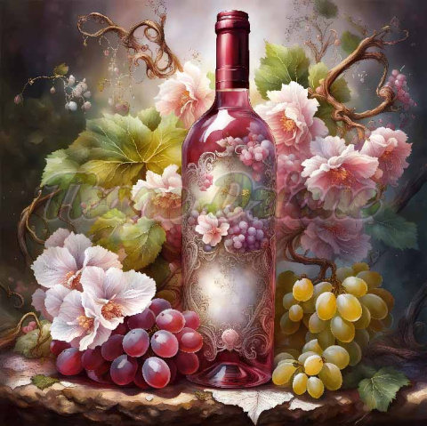 PANEL DRUKOWANY BUTELKA Z KWIATAMI NR 9