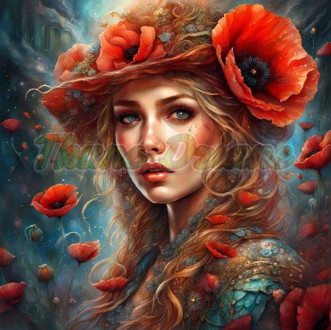 PANEL DRUKOWANY KOBIETA W KWIATACH NR 13