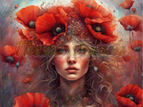 PANEL DRUKOWANY KOBIETA W KWIATACH NR 14