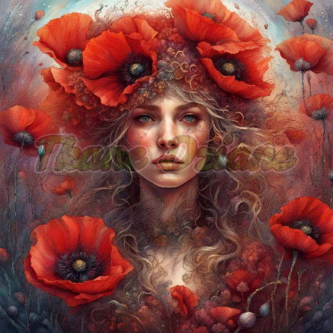 PANEL DRUKOWANY KOBIETA W KWIATACH NR 14