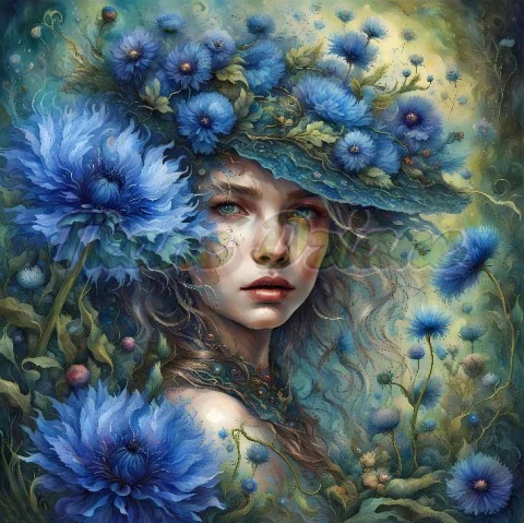 PANEL DRUKOWANY KOBIETA W KWIATACH NR 2