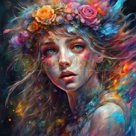 PANEL DRUKOWANY KOBIETA W KWIATACH NR 7