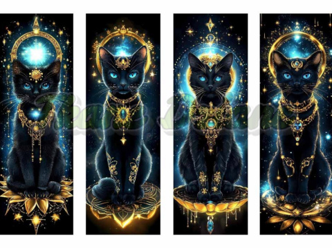 PANEL DRUKOWANY ZAKŁADKI DO KSIĄŻEK -KOTY NR 4