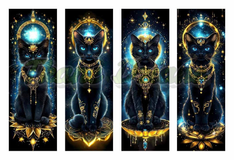 PANEL DRUKOWANY ZAKŁADKI DO KSIĄŻEK -KOTY NR 4