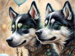 PANEL DRUKOWANY HUSKY Z BALONAMI NR 22