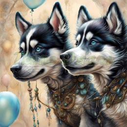 PANEL DRUKOWANY HUSKY Z BALONAMI NR 22