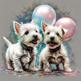 PANEL DRUKOWANY WESTIE Z BALONAMI NR 18