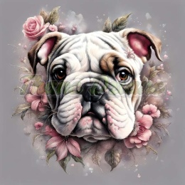 PANEL DRUKOWANY BULLDOG ANGIELSKI Z BALONAMI NR 17