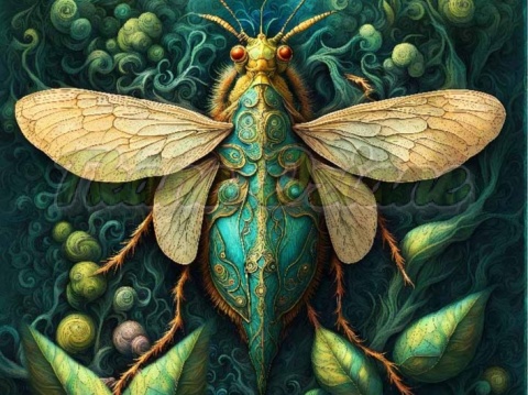 PANEL DRUKOWANY ZIELONE CHRZĄSZCZE NR 1