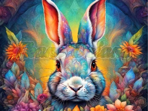 PANEL DRUKOWANY NEONOWY ZAJĄC NR 5