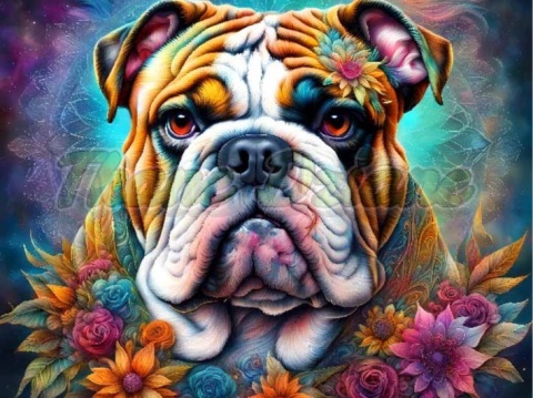PANEL DRUKOWANY NEONOWY BULLDOG ANGIELSKI NR 18