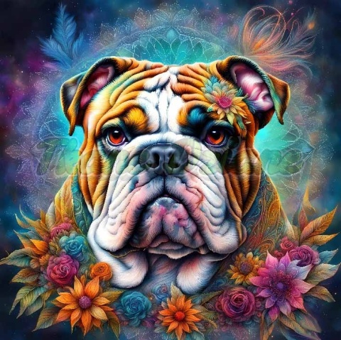 PANEL DRUKOWANY NEONOWY BULLDOG ANGIELSKI NR 18