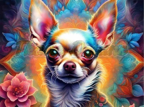 PANEL DRUKOWANY NEONOWY CHIHUAHUA NR 17