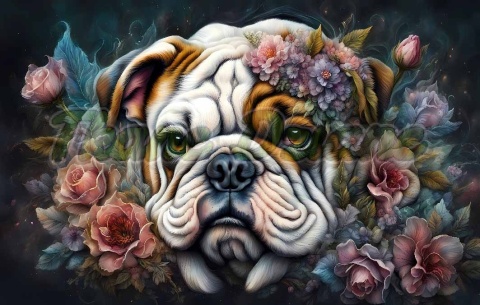 PANEL DRUKOWANY POZIOMY NA PODUSZKI BULLDOG ANGIELSKI