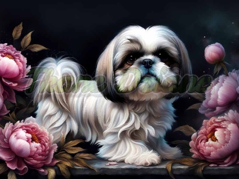 PANEL DRUKOWANY POZIOMY NA PODUSZKI SHIH TZU