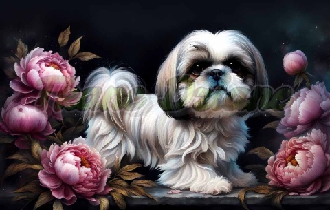 PANEL DRUKOWANY POZIOMY NA PODUSZKI SHIH TZU