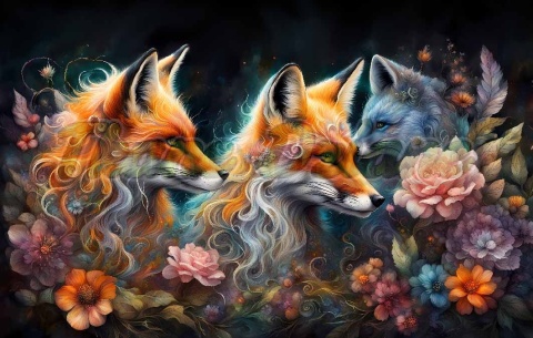 PANEL DRUKOWANY POZIOMY NA PODUSZKI TRZY LISY