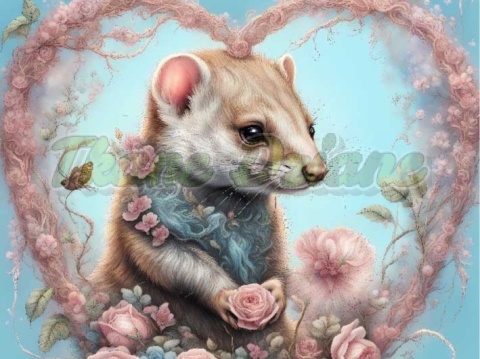 PANEL DRUKOWANY ŁASICA W KWIATOWYM SERCU NR 16