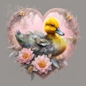 PANEL DRUKOWANY KACZKA W KWIATOWYM SERCU NR 19