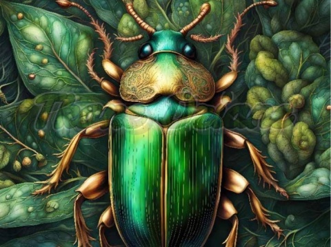 PANEL DRUKOWANY ZIELONE CHRZĄSZCZE NR 11