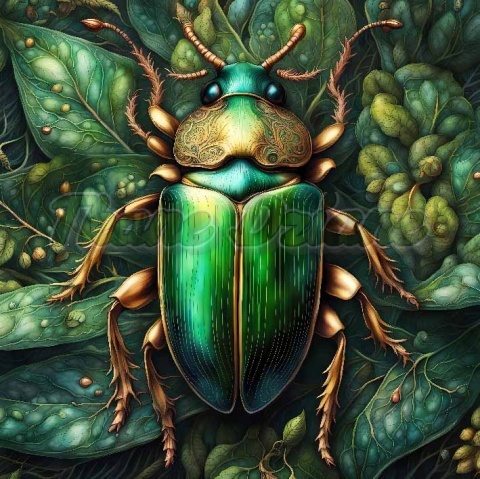 PANEL DRUKOWANY ZIELONE CHRZĄSZCZE NR 11