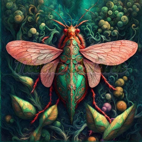 PANEL DRUKOWANY ZIELONE CHRZĄSZCZE NR 3