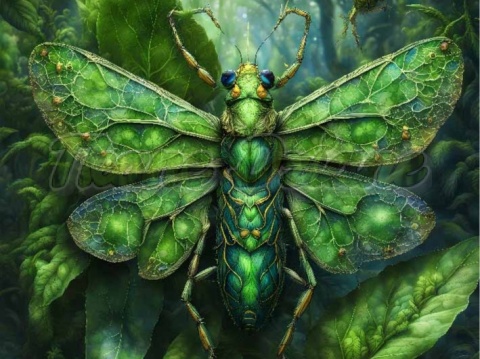 PANEL DRUKOWANY ZIELONE CHRZĄSZCZE NR 9