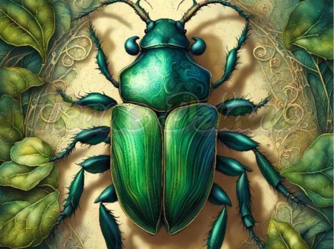 PANEL DRUKOWANY ZIELONE CHRZĄSZCZE NR 10