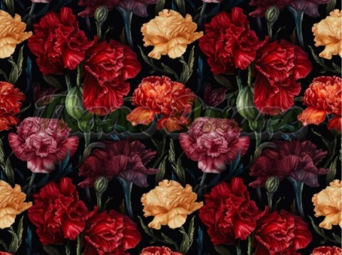 TKANINA DRUKOWANA KWIATY NR 14