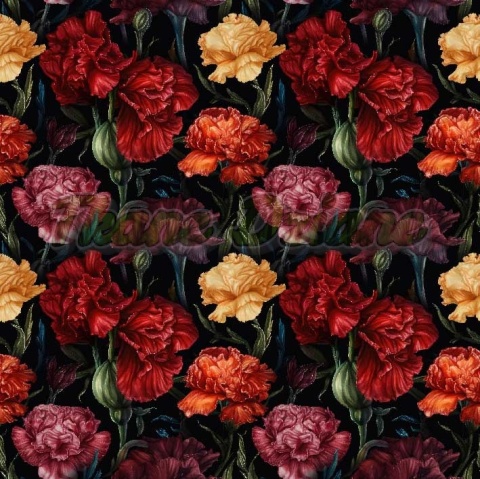 TKANINA DRUKOWANA KWIATY NR 14