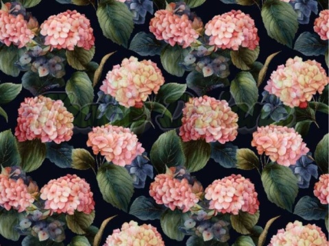 TKANINA DRUKOWANA HORTENSJE NR 15