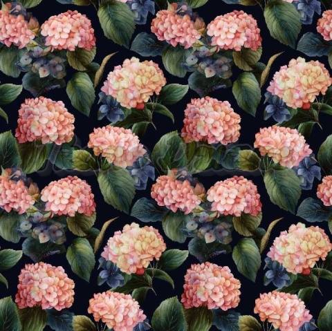 TKANINA DRUKOWANA HORTENSJE NR 15