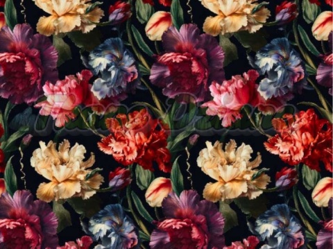 TKANINA DRUKOWANA KWIATY NR 12