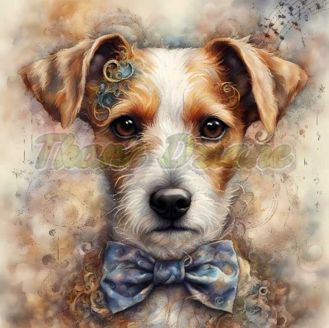 PANEL DRUKOWANY AKWARELOWE PSY -JACK RUSSEL TERRIER NR 12