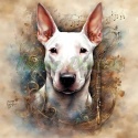 PANEL DRUKOWANY AKWARELOWE PSY -BULLTERRIER NR 26
