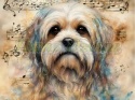 PANEL DRUKOWANY AKWARELOWE PSY -LHASA APSO NR 22