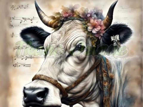 PANEL DRUKOWANY AKWARELOWA KROWA NR 3